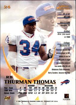 1997 Action Packed #24 Thurman Thomas Back