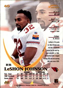 1997 Action Packed #40 LeShon Johnson Back