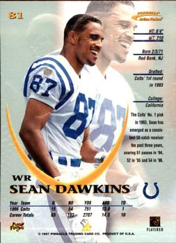 1997 Action Packed #81 Sean Dawkins Back