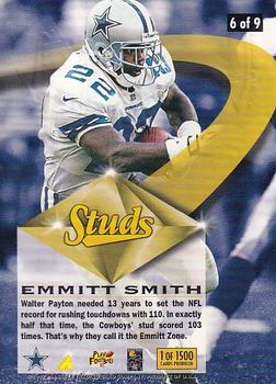 1997 Action Packed - Studs #6 Emmitt Smith Back