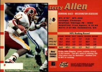 1997 Bowman's Best #9 Terry Allen Back