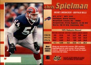1997 Bowman's Best #18 Chris Spielman Back