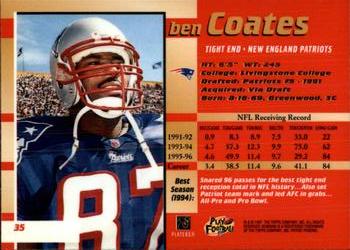 1997 Bowman's Best #35 Ben Coates Back