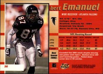 1997 Bowman's Best #56 Bert Emanuel Back
