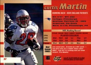 1997 Bowman's Best #57 Curtis Martin Back