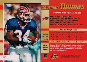 1997 Bowman's Best #73 Thurman Thomas Back
