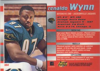 1997 Bowman's Best #104 Renaldo Wynn Back