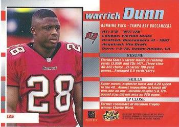 1997 Bowman's Best #125 Warrick Dunn Back