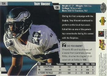1997 Collector's Choice #174 Troy Vincent Back