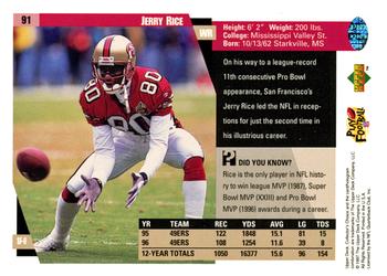 1997 Collector's Choice #91 Jerry Rice Back
