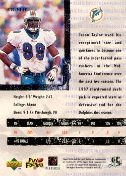 1997 Collector's Choice #330 Jason Taylor Back