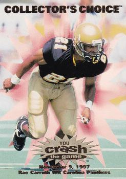 1997 Collector's Choice - You Crash the Game #C18 Rae Carruth Front