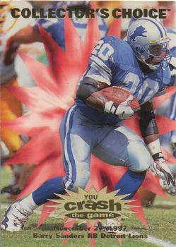 1997 Collector's Choice - You Crash the Game #C24 Barry Sanders Front