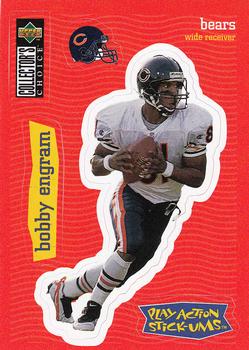 1997 Collector's Choice - Play Action Stick-Ums #S7 Bobby Engram Front