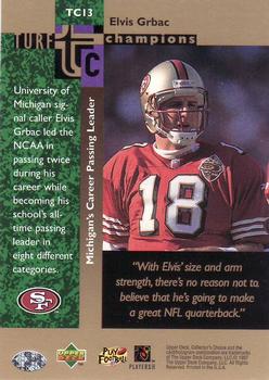 1997 Collector's Choice - Turf Champions #TC13 Elvis Grbac Back