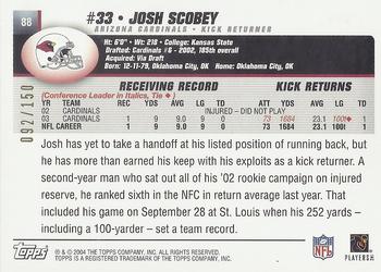 2004 Topps - Black #88 Josh Scobey Back