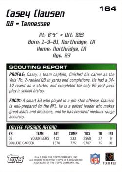 2004 Topps Draft Picks & Prospects - Chrome #164 Casey Clausen Back