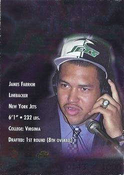1997 Collector's Edge Excalibur - NFL Draft #20 James Farrior Back