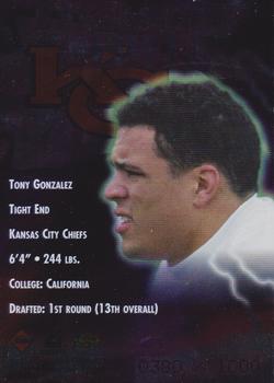 1997 Collector's Edge Excalibur - NFL Draft #17 Tony Gonzalez Back