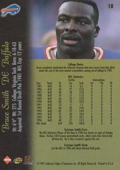 1997 Collector's Edge Extreme #18 Bruce Smith Back