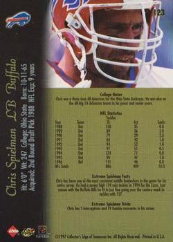 1997 Collector's Edge Extreme #123 Chris Spielman Back