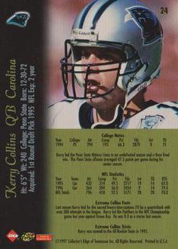 1997 Collector's Edge Extreme #24 Kerry Collins Back
