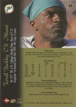 1997 Collector's Edge Extreme #88 Terrell Buckley Back