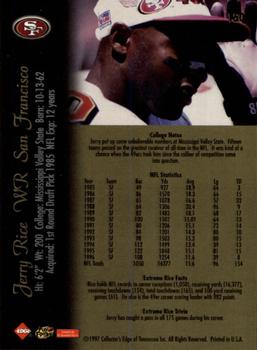 1997 Collector's Edge Extreme #150 Jerry Rice Back