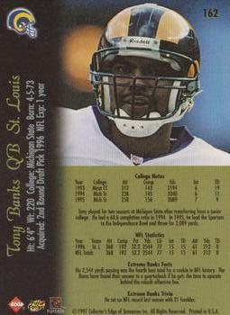 1997 Collector's Edge Extreme #162 Tony Banks Back