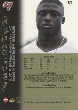 1997 Collector's Edge Extreme #171 Warrick Dunn Back