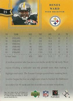 2004 Upper Deck Diamond Collection All-Star Lineup - Silver Honors #25 Hines Ward Back