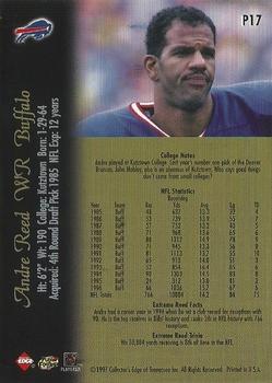 1997 Collector's Edge Extreme - Foil #P17 Andre Reed Back