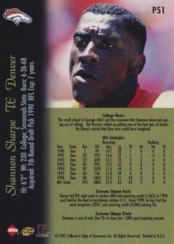 1997 Collector's Edge Extreme - Foil #P51 Shannon Sharpe Back