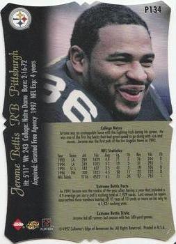 1997 Collector's Edge Extreme - Foil #P134 Jerome Bettis Back