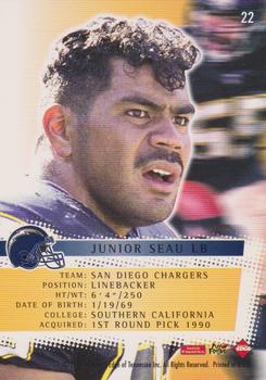 1997 Collector's Edge Extreme - Force #22 Junior Seau Back