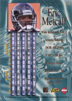 1997 Collector's Edge Masters #13 Eric Metcalf Back