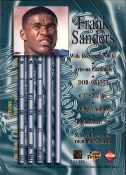 1997 Collector's Edge Masters #4 Frank Sanders Back