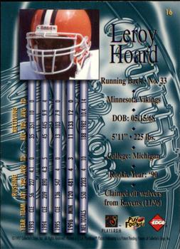 1997 Collector's Edge Masters #16 Leroy Hoard Back