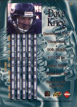1997 Collector's Edge Masters #47 Dave Krieg Back