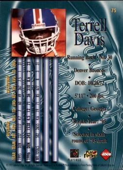 1997 Collector's Edge Masters #75 Terrell Davis Back