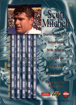 1997 Collector's Edge Masters #83 Scott Mitchell Back