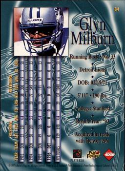 1997 Collector's Edge Masters #84 Glyn Milburn Back