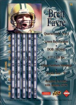 1997 Collector's Edge Masters #94 Brett Favre Back