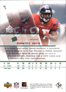 2004 Upper Deck Reflections - Green #37 Domanick Davis Back