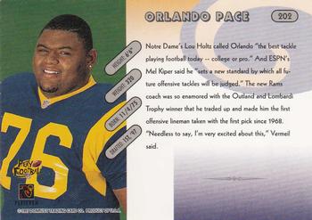 1997 Donruss #202 Orlando Pace Back