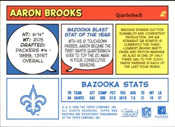 2005 Bazooka - Blue #2 Aaron Brooks Back