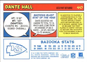 2005 Bazooka - Blue #40 Dante Hall Back