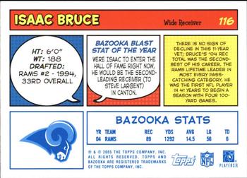 2005 Bazooka - Blue #116 Isaac Bruce Back