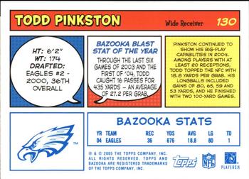 2005 Bazooka - Blue #130 Todd Pinkston Back