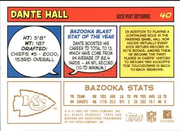 2005 Bazooka - Gold #40 Dante Hall Back